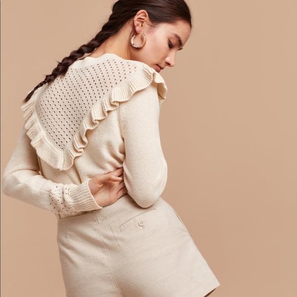 Aritzia Wilfred chaume sweater cream medium